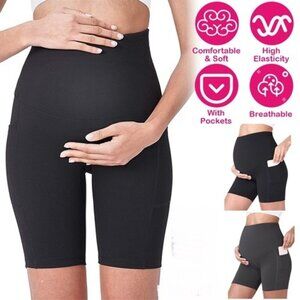 Women Maternity Shorts Seamless Pregnancy Underwear Shapewear Fitness